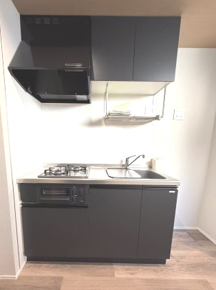 エン中目黒のキッチン|2口ガスシステムキッチン