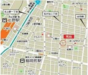 Ｌａｔｔｅ　ｕｅｎｏ　ｉｎａｒｉｔｙｏの地図