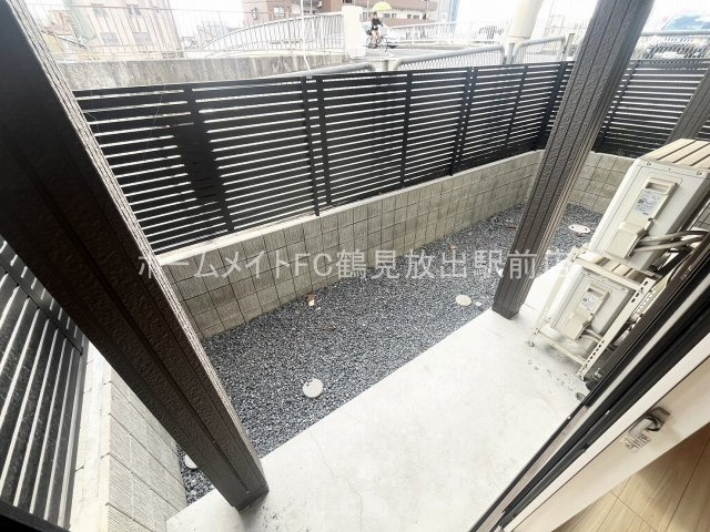 大阪市城東区天王田のタウンのバルコニー