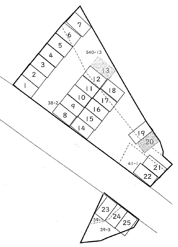 早坂駐車場の区画図
