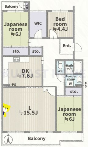 境谷西第2住宅団地第23号棟　4階