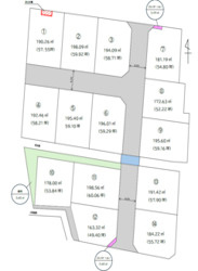 売土地 大津町分譲地14区画の区画図