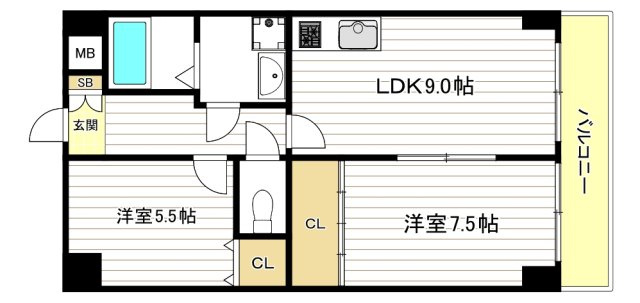 デイグラン長居公園の間取り