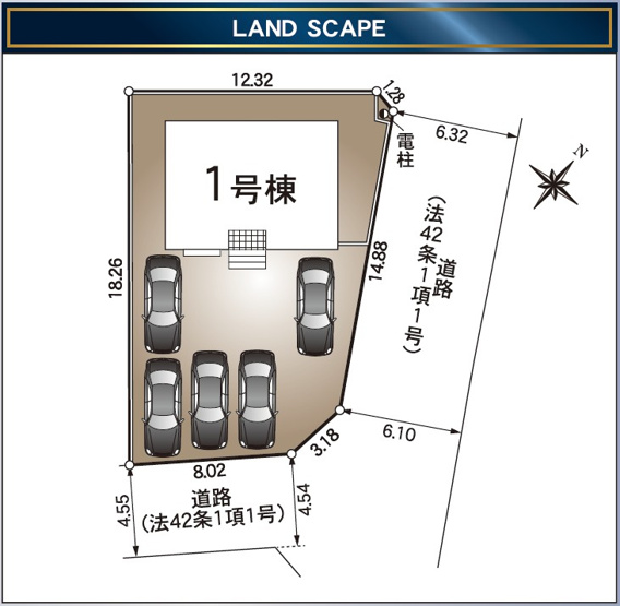 【区画図】 | 焼津市飯淵第1　新築戸建　全1棟 | 4台駐車可能！ゆったりスペースで駐車も楽ちん♪