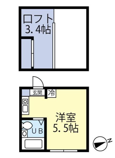 myplan中野坂上（マイプラン中野坂上）の間取り|寝室にも収納にも使えるロフト付きのお部屋です♪