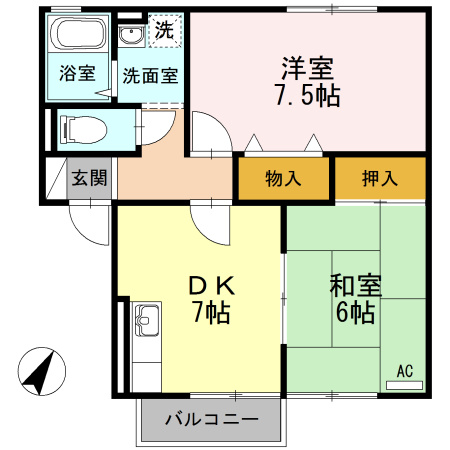 セジュール誉　A棟の間取り