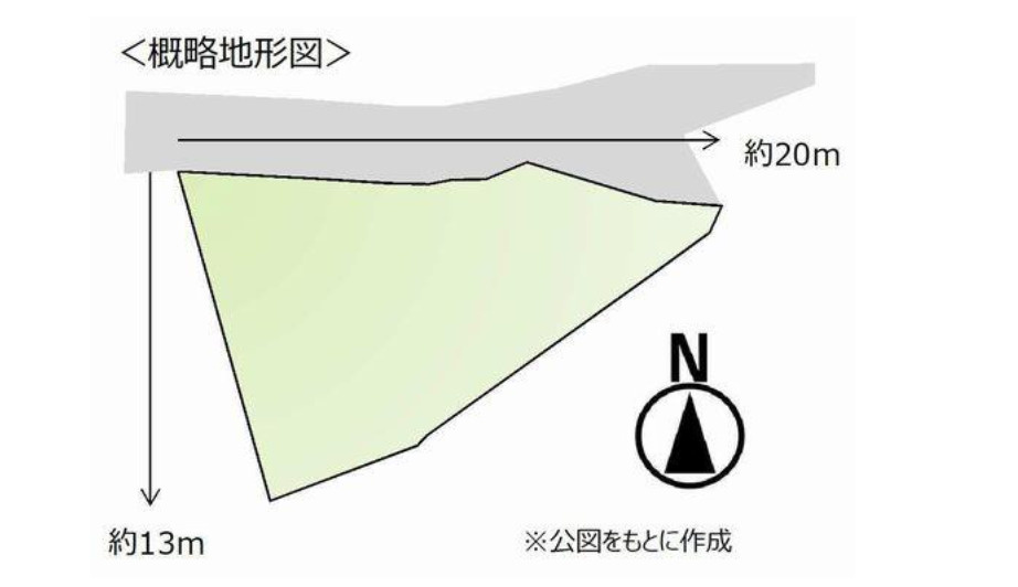 常滑市大谷字鴨　売り土地の土地図