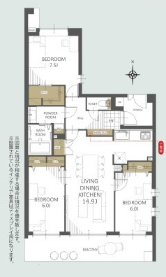 グランシャトレ坂戸シエルコートの間取り