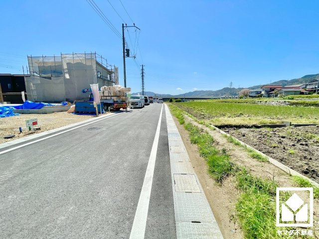 大津市穴太１丁目　Ⅱ期　2号地の前面道路含む現地写真|4月11日　現地写真更新