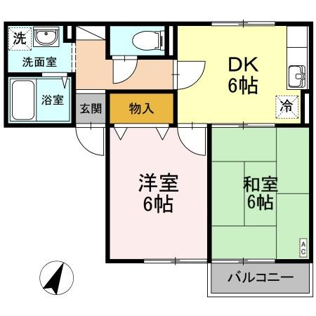 セジュール誉　B棟の間取り
