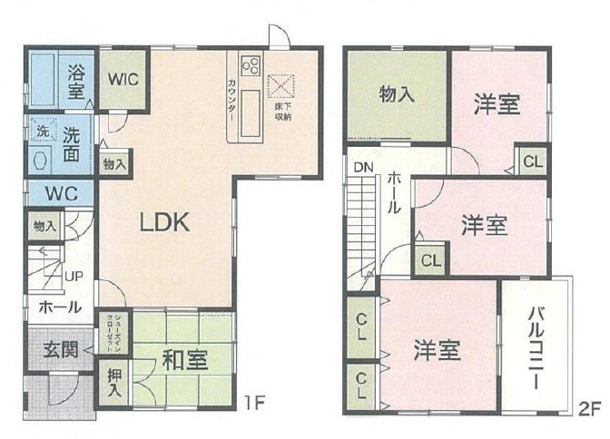 加古川市加古川町美乃利　中古戸建の間取り|4LDK＋WIC＋SICです。