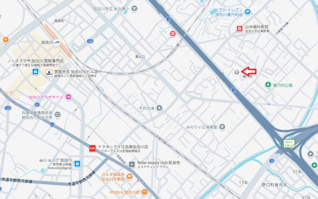 加古川市加古川町美乃利　中古戸建の地図