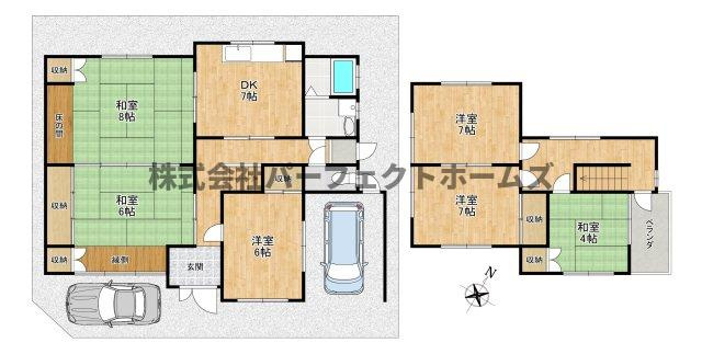 氷室台1丁目戸建　賃貸の間取り
