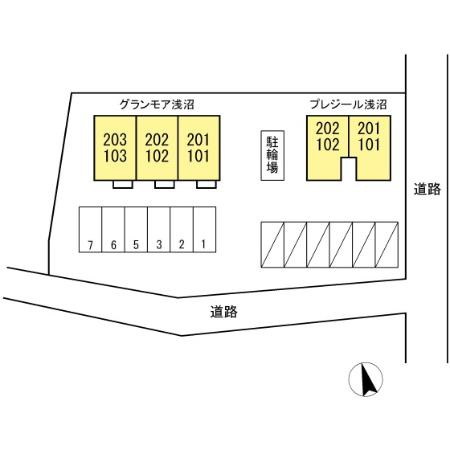 グランモア・浅沼の区画図