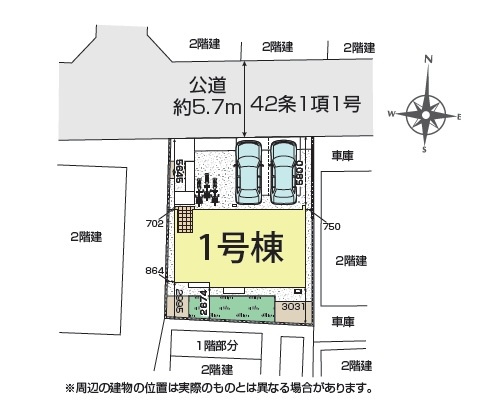 【区画図】 | ふじみ野市仲3丁目 | 全1棟