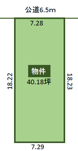 加古川市別府町新野辺　土地の土地図|約40.18坪です。
