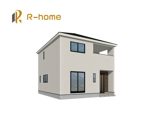 筑西市二木成第2　新築戸建て　1号棟の外観パース|2026年5月完成予定！近隣の同仕様完成物件をご見学いただけます♪