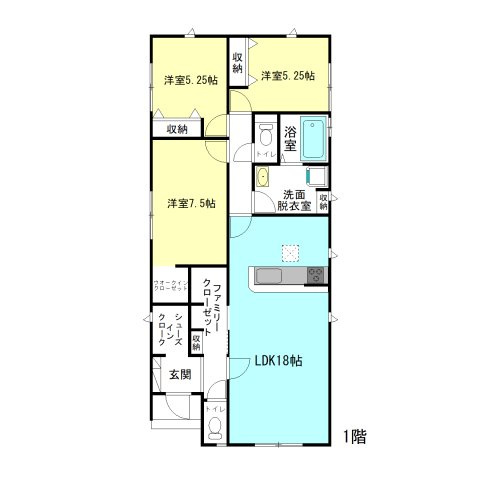 【間取り】 | グラファーレ高崎市石原町3期ー② | 人気の平屋「住宅」登場！
ファミリークローゼットやシューズインクローク完備！