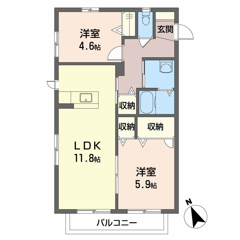 Uハイツカリスの間取り
