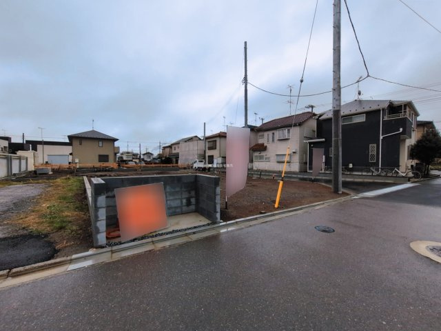 ふじみ野市仲２丁目の売地の前面道路含む現地写真