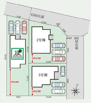 【区画図】 | 前橋市関根町　GRAFARE | 南側の広々としたお庭がある区画です！
