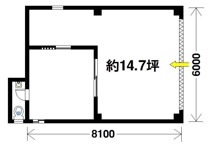 南京終町店舗事務所の間取り