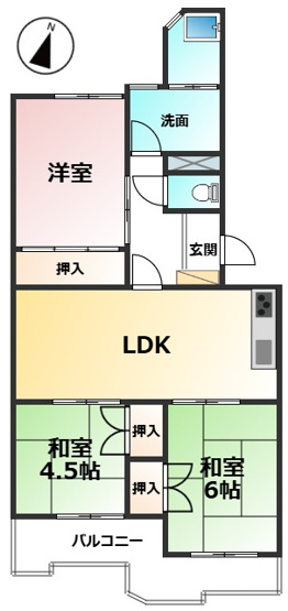 【間取り】 | 緑光苑マンション
