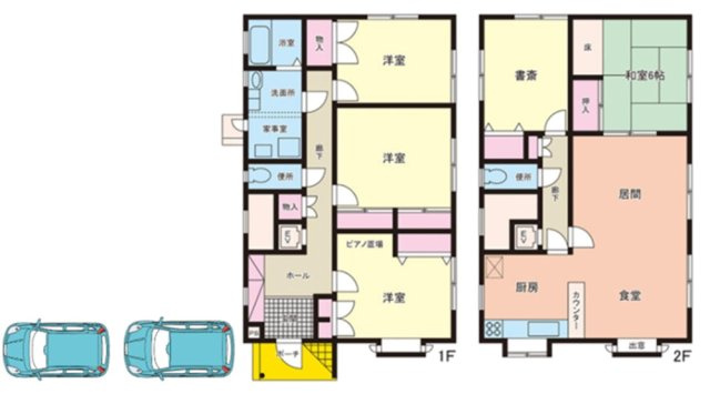 西宮市神園町の間取り|ホームエレベータ付き、家族みんなに優しい縦のバリアフリー