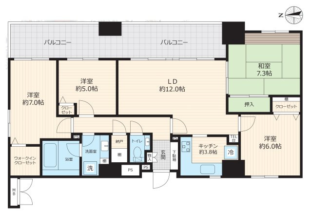 コスモ所沢グランステージの間取り|全面リフォームにより生まれ変わったお部屋を是非ご覧ください！