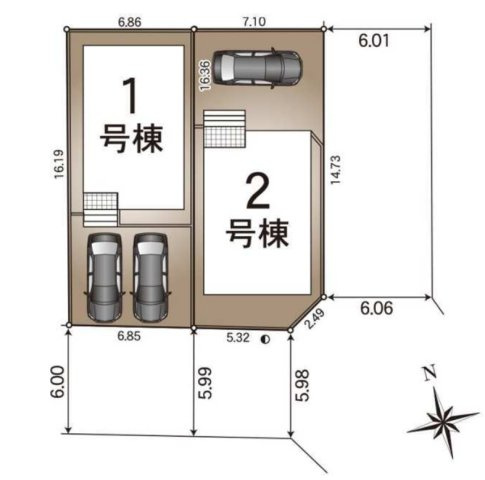 【区画図】 | 一宮市緑３丁目4-19『仲介料無料』新築戸建て | 1号棟