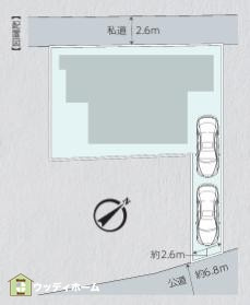 越谷市大沢4丁目　中古一戸建ての区画図