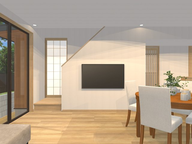 福井町　建築条件付き　売土地　【高台】　の外観パース|プラン例　建物面積　85.70㎡　（約25.93坪）