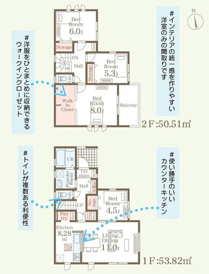 日立市東多賀町３期　新築戸建　1号棟の間取り