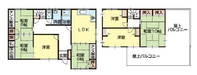 和歌山市杭ノ瀬・中古戸建・54145の間取り