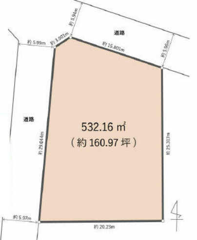 赤堤３　土地の区画図