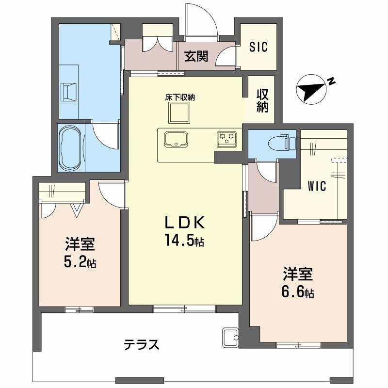 アルテーヌ浜寺元町B棟の間取り