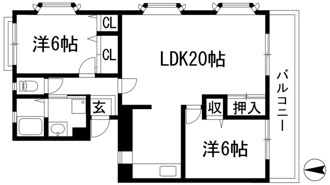 【間取り】 | アンシャンテ川西