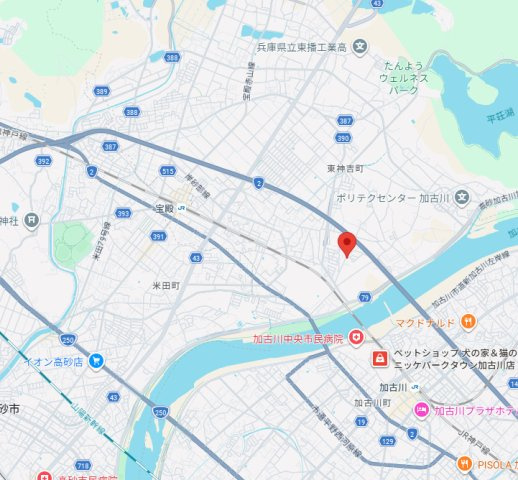 【地図】 | 加古川市東神吉町出河原（全2）　B号棟