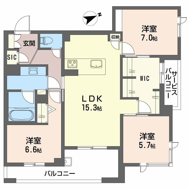 アルテーヌ浜寺元町の間取り