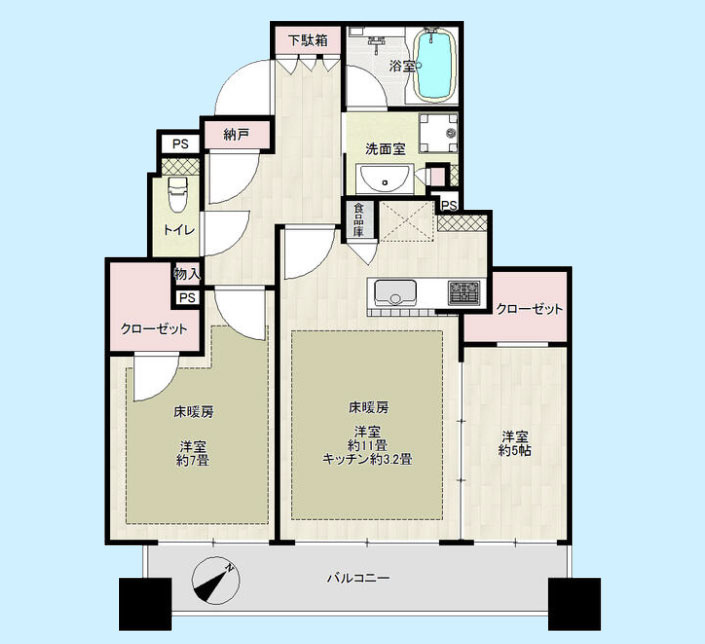 シティタワー虎ノ門の間取り