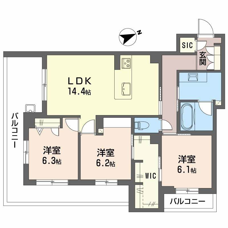 アルテーヌ浜寺元町の間取り