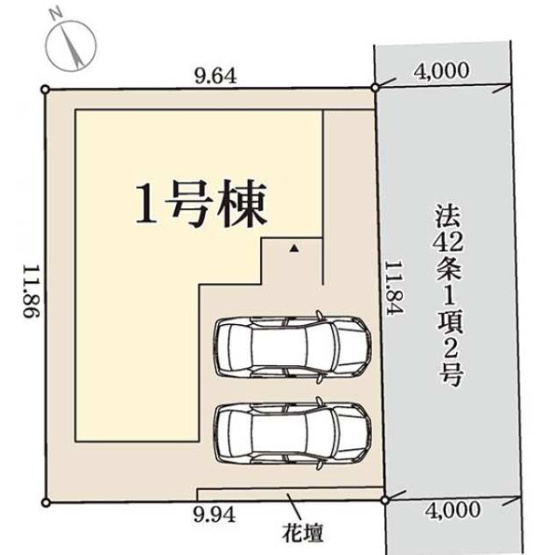 【区画図】 | 姫路市玉手3期（全1棟）1号棟 | 1号棟です。