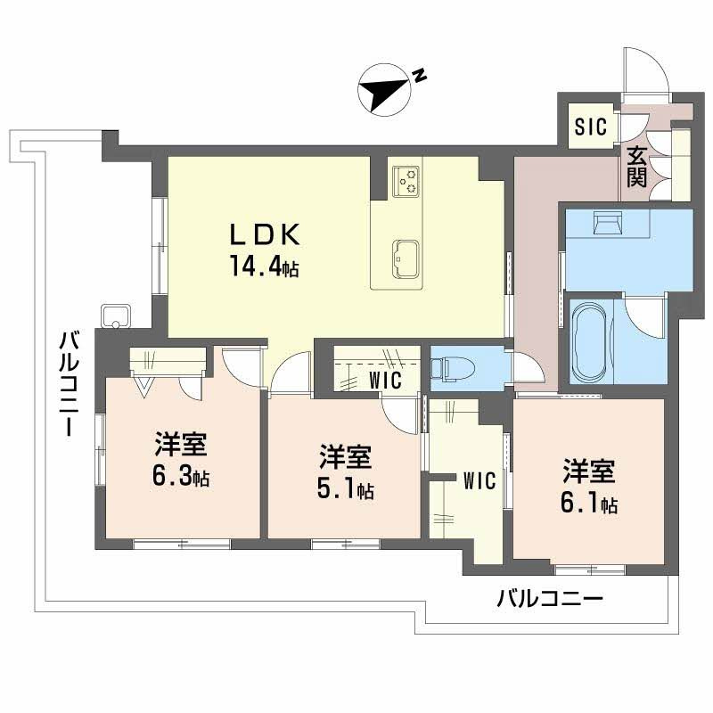 アルテーヌ浜寺元町の間取り