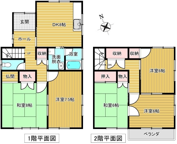 　☆岡崎市矢作町池田　5DKの戸建て☆の間取り
