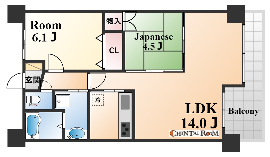 レジディア三宮東の間取り