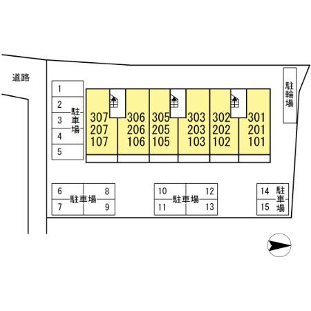 D-room穴川２丁目の区画図