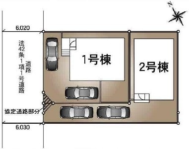 守谷市薬師台　第14　新築戸建　2号棟の区画図|区画図です♪