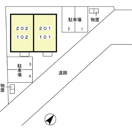 プレジオ将軍野102の区画図