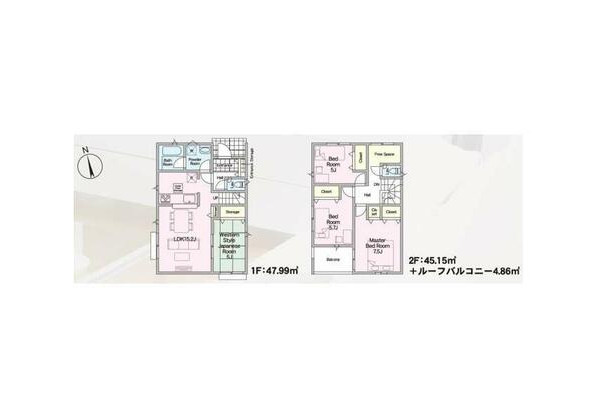 宮ノ陣5丁目新築戸建の間取り