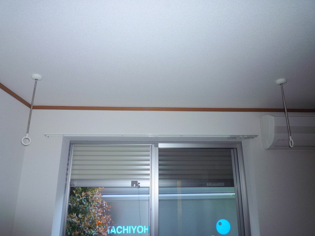 メゾンシグナスのセキュリティ|★防犯シャッターに室内物干しフック★